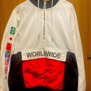 Forever 21 Worldwide Graphic Anorak
White/red/black